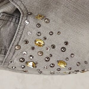 🖤🩶 BOSTON PROPER Gray Embellished JEANS 🩶🖤